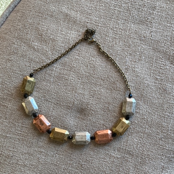 2/$10 Burnished Copper Gold and Silver-toned Necklace - Picture 1 of 3
